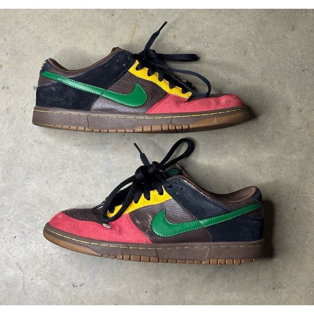 Vintage Nike Dunk Low 6.0 Rasta SB 2008 314142-233 Men's 9.5